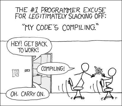 XKCD: Compiling by Randal Monroe