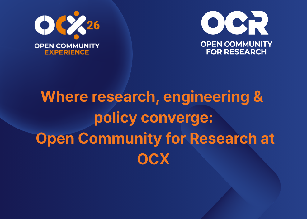 Where research, engineering, and policy converge: Open Community for Research at OCX