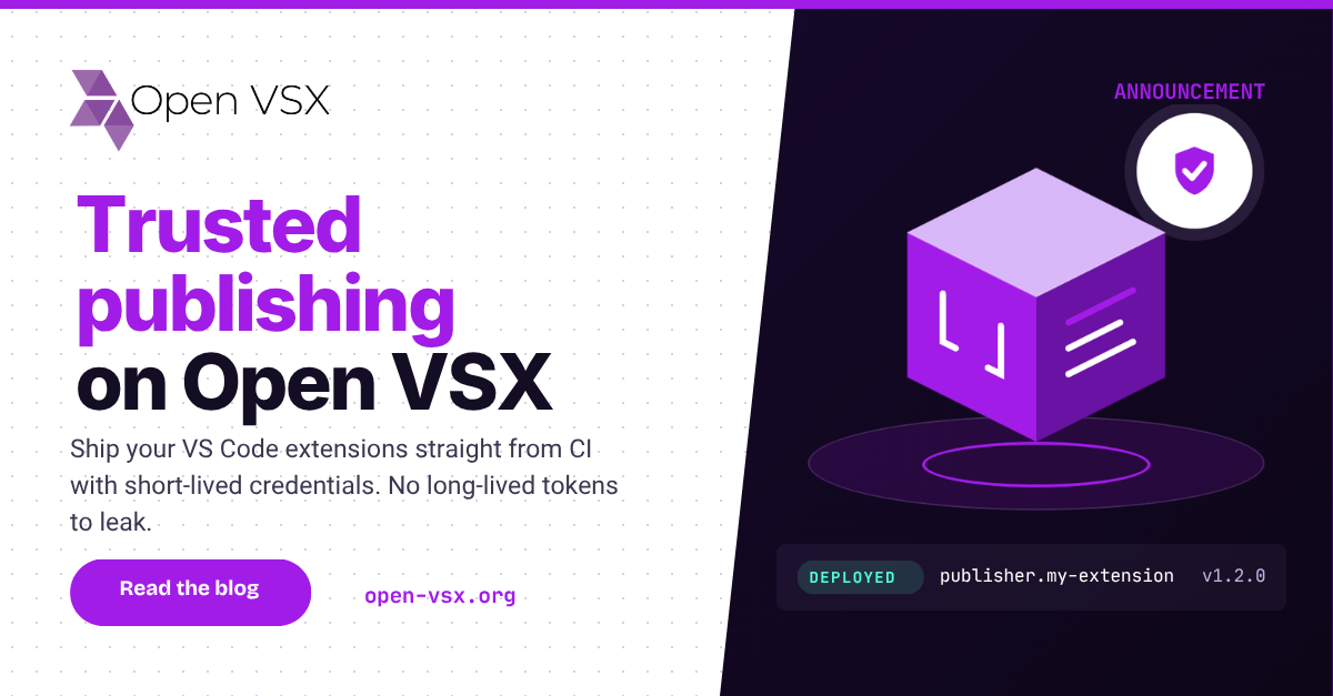 Trusted Publishing on Open VSX