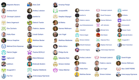 List of contributors name to say Thank you!