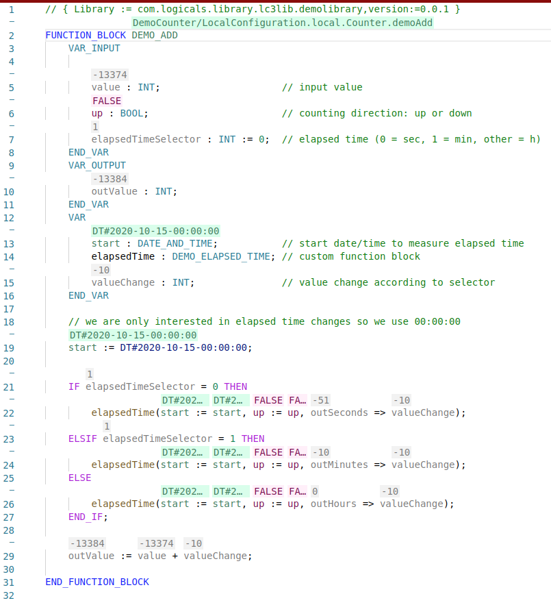 logi.CLOUD Engineering Tool: Live data for debugging in Function Blocks and Structured Text (based on the DAP support in Eclipse Theia and Eclipse GLSP)